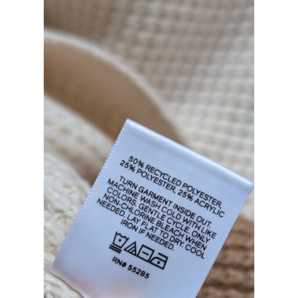 EXPRESS Women Sweater REVERSIBLE STYLE KNIT COLOR BLOCK Oversized Medium - Picture 8 of 11